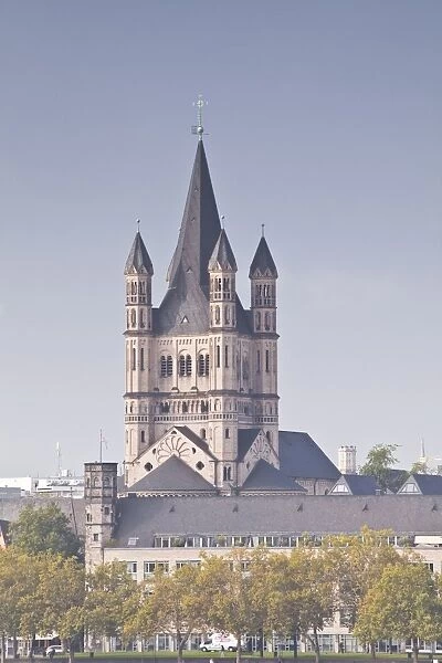 The tower of The Great Saint Martin church, Cologne, North Rhine-Westphalia, Germany, Europe