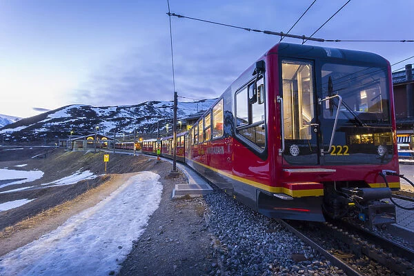 Train to Jungfraujoch, Kleine Scheidegg, Jungfrau region, Bernese Oberland, Swiss Alps