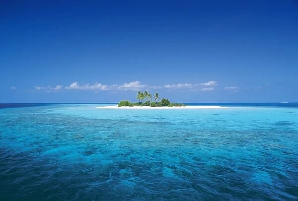 Tropical desert island, Maldives, Indian Ocean, Asia