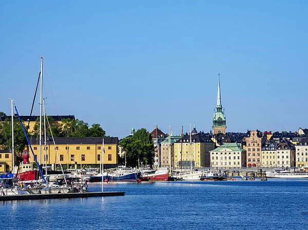 View towards the Gamla Stan, Stockholm, Stockholm County, Sweden, Scandinavia, Europe