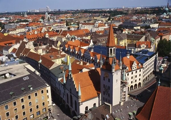View of Munichs Roofs, Germany, Europe