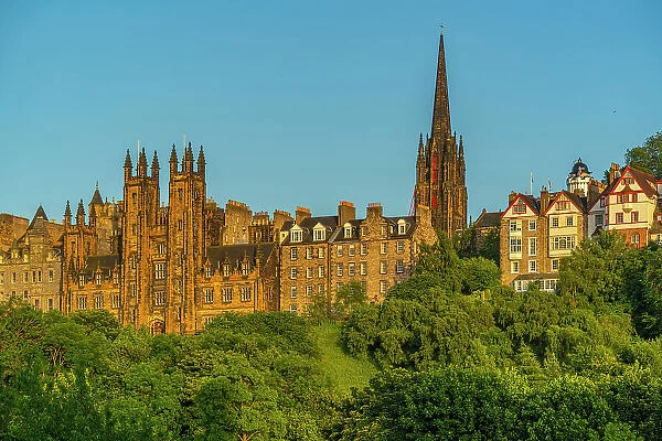 View of New College, The University of Edinburgh, on The Mound