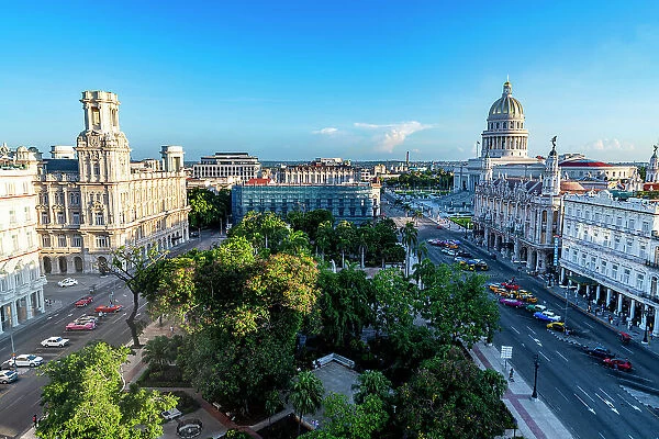 View over Parque Central, Havana, Cuba, West Indies, Central America