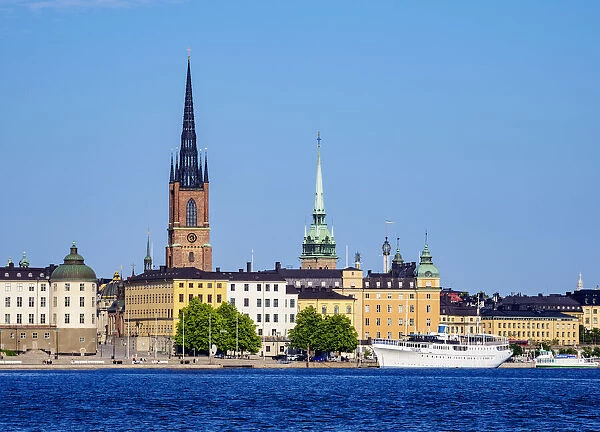 View towards the Riddarholmen Island, Stockholm, Stockholm County, Sweden, Scandinavia, Europe