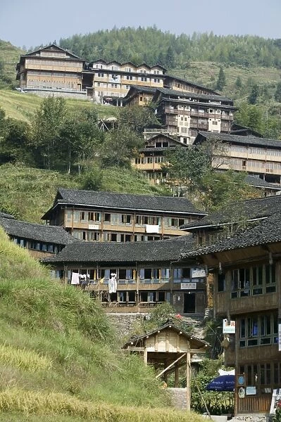 Village of Pin Gan, Longsheng terraced ricefields, Guilin, Guangxi Province, China, Asia