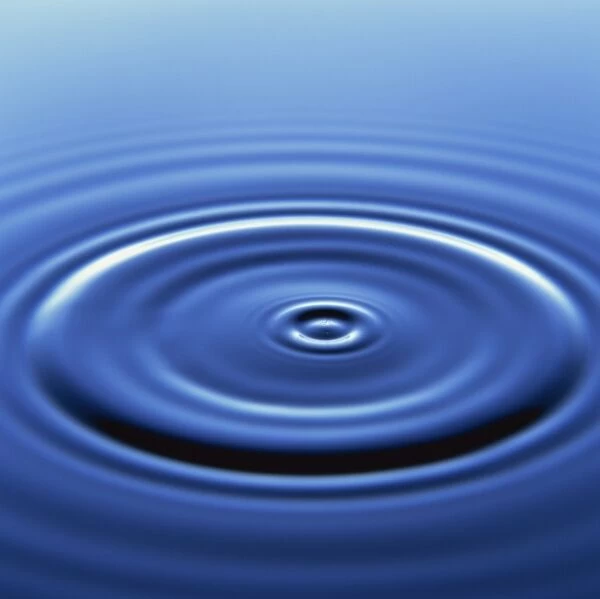 Water ripples from droplet