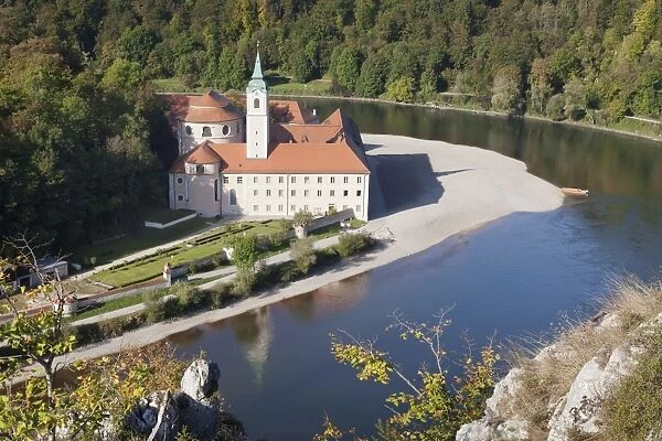 Weltenburg Monastery, Danube River, near Kelheim, Bavaria, Germany, Europe