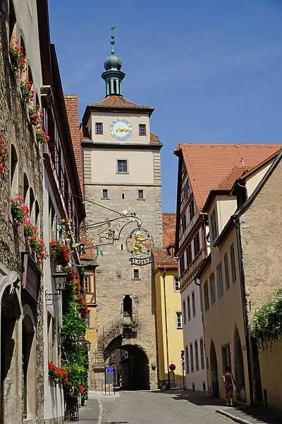 White Tower, , Rothenburg ob der Tauber, Romantic Road, Franconia, Bavaria, Germany, Europe