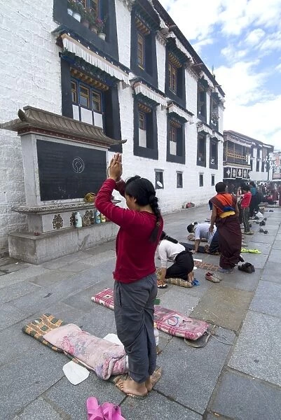 Worshipper, Jokhang Temple, the most revered religious structure in Tibet