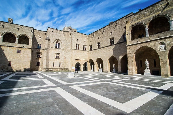 Yard in the Palace of the Grand Master, the Medieval Old Town of the City of Rhodes