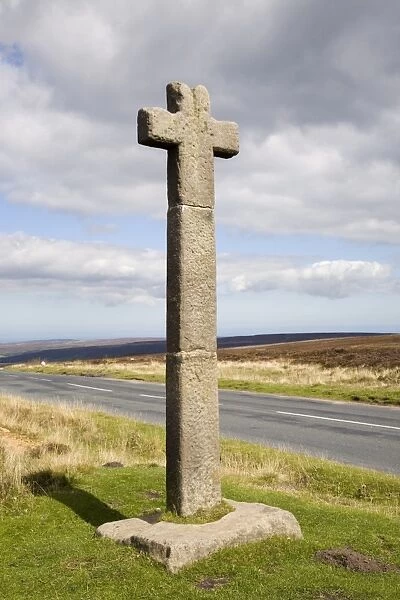 Young Ralph Cross near Rosedale Head, a medieval marker stone above Esk Dale