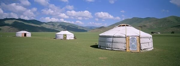 Yurts (ghers) in Orkhon valley