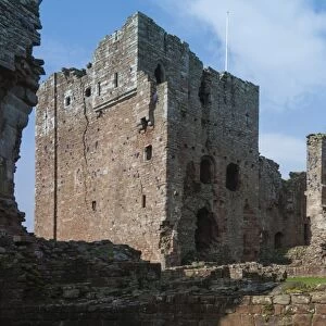 The 13th century Brougham Castle, interior view of the Great Keep, Penrith, Cumbria, England, United Kingdom, Europe