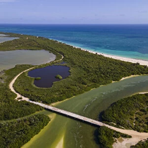 Aerial of Sian Ka an Biosphere Reserve, UNESCO World Heritage Site, Quintana Roo
