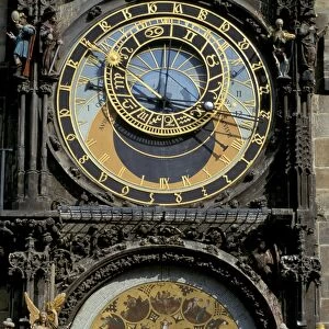 Astronomical clock, Town Hall, Old Town Square, Prague, UNESCO World Heritage Site