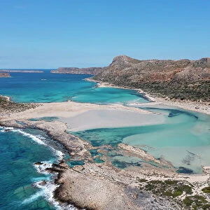 Balos Beach and Bay, Peninsula of Gramvousa, Chania, Crete, Greek Islands, Greece, Europe