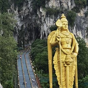 Batu Caves, Hindu Shrine, with Statue of Lord Muruguan, Selangor, Malaysia