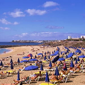 Beach at Playa Banca, Lanzarote, Canary Islands, Spain, Atlantic, Europe