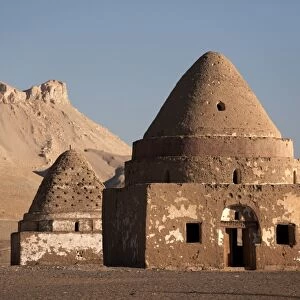 Beehive graves, also known as Tholos tombs, Al-Qasr, Dakhla Oasis, Egypt