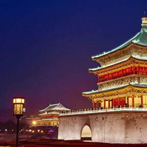 Bell Tower, dating from 14th century rebuilt by the Qing in 1739, Xian, Shaanxi Province