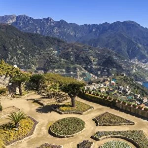 Belvedere, stunning Gardens of Villa Rufolo, Ravello, Amalfi Coast, UNESCO World Heritage Site