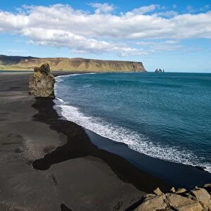 Black sand beach near Vik, Iceland, Polar Regions