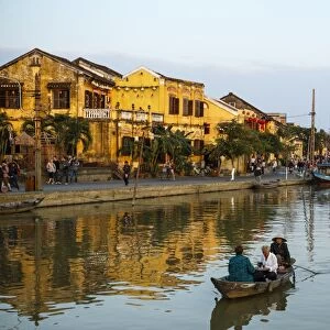 Boats at the Thu Bon river, Hoi An, Vietnam, Indochina, Southeast Asia, Asia