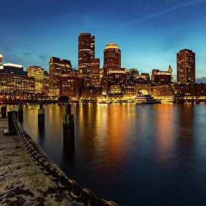 Boston Waterfront Skyline at Fan Pier, Boston, Massachusetts, New England, United States of America, North America