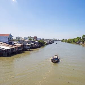 A branch of the Mekong River at Vinh Long, Vinh Long Province, Vietnam, Indochina