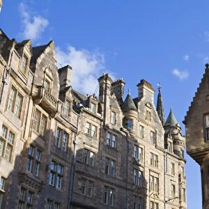 Buildings in the Old Town, Edinburgh, Lothian, Scotland, United Kingdom, Europe
