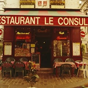 Cafe restaurant, Montmartre, Paris, France, Europe