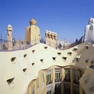 The Casa Mila, a Gaudi house, UNESCO World Heritage Site, in Barcelona