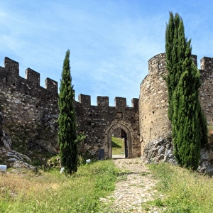 Castle of Alegrete, a dramatic Portuguese medieval hill-top village near Portalegre