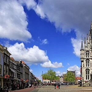 City Hall on the Market Square of Gouda, South Holland, Netherlands, Europe
