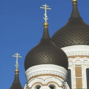 Domes of the Alexander Nevsky Cathedral, Russian Orthodox church, Toompea Hill
