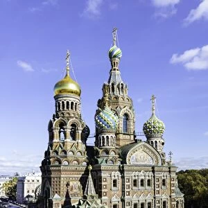 Domes of Church of the Saviour on Spilled Blood, UNESCO World Heritage Site, St. Petersburg