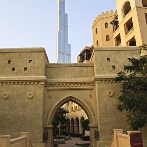 Downtown district with the Burj Khalifa and Palace Hotel, Dubai, United Arab Emirates