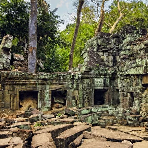 Enclosure in 12th century Preah Khan (Prrah Khan) Buddhist temple complex, saved
