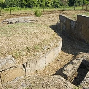 Etruscan Necropolis of Ara del Tufo, Tumulus Tomb, Tuscania, Viterbo, Lazio