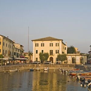Evening light over the harbourside at Lazise