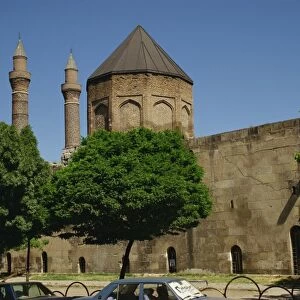 Exterior wall of Sultan Izzettin tomb, Sivas, Anatolia, Turkey, Asia Minor, Eurasia