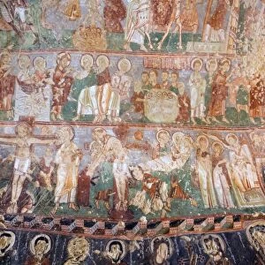 Frescoes in Goreme Open Air Museums rock-cut Byzantine Tokali Kilise (Buckle Church)