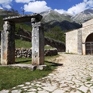 The Gate of Paradise, the Church of Santa Maria in Valle with Mount Velino in