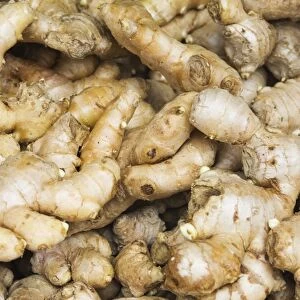 Ginger root on a market stall