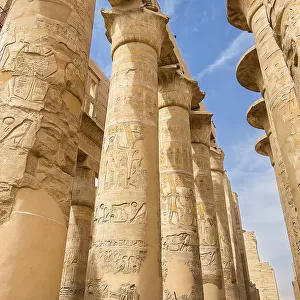The Great Hypostyle Hall, Karnak Temple Complex, a vast mix of temples, pylons, and chapels, UNESCO World Heritage Site, near Luxor, Thebes, Egypt, North Africa, Africa