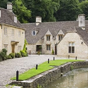 Houses near the Brook, Castle Combe village, Cotswolds, Wiltshire, England
