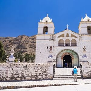 Iglesia de Santa Ana de Maca, a church in Maca, Colca Canyon, Peru, South America