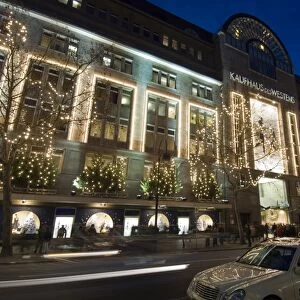 Ka De Ve Department Store at Christmas, Berlin, Germany, Europe