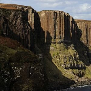 Kilt Rock, famous basaltic cliff near Staffin, Isle of Skye, Inner Hebrides