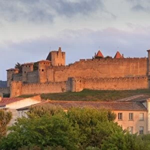 La Cite, medieval fortress city, Carcassonne, UNESCO World Heritage Site, Languedoc-Roussillon